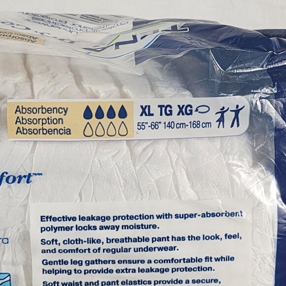 Tena Dry Comfort Absorbent 14pk Adult Protective Underwear Size XL 55"-66" - Picture 14 of 16
